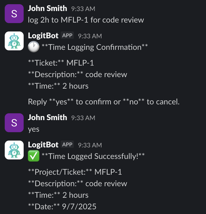 Natural Language Time Logging Demo